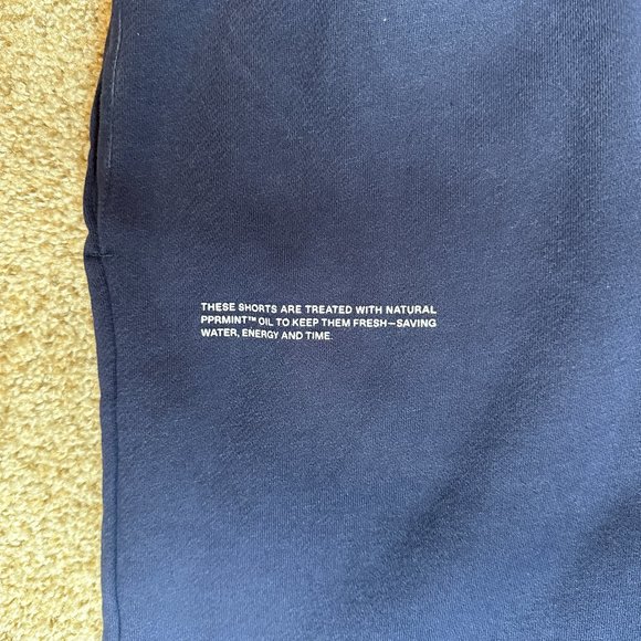 Pangaia 365 Long‎ Navy Organic Cotton Sweat Shorts Unisex S - Picture 3 of 7